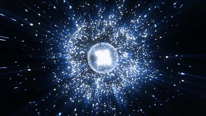 魔力能量等离子体技术球、反应堆、核原子、闪亮的光球、抽象的未来数字分子、微观核物理、电、力、化学、动