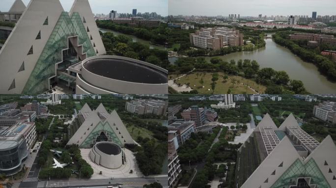 4K航拍-上海工程技术大学-外景