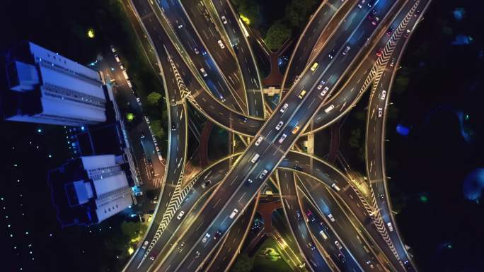 中国上海高速公路4K高清空中视频
