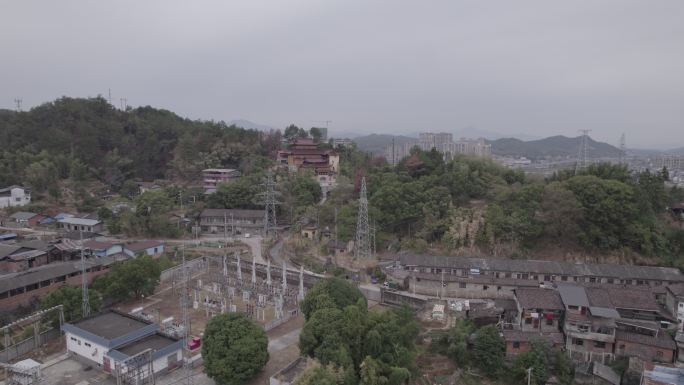 南平 光泽 橘子洲 寺庙 航拍 片头