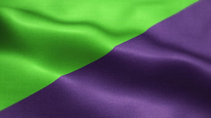 运动队的无名绿色和紫色可循环挥舞旗帜动画背景库存视频-国家运动队、足球、足球、篮球、橄榄球、排球、棒