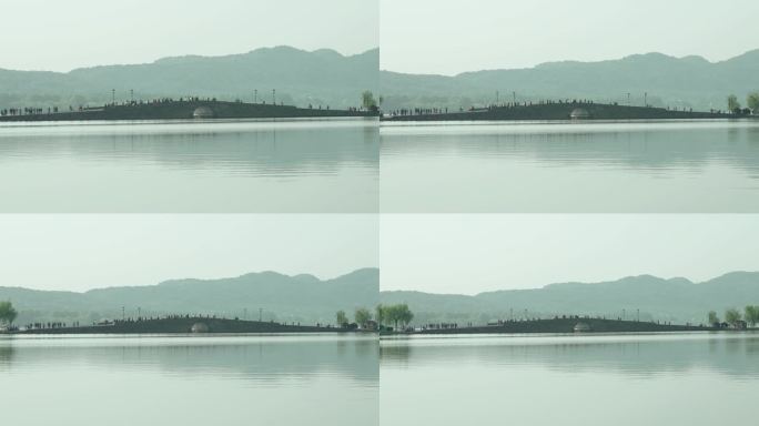 中国杭州西湖景观图。