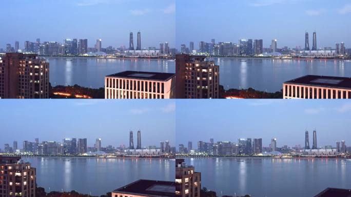钱塘江畔的现代抽象建筑