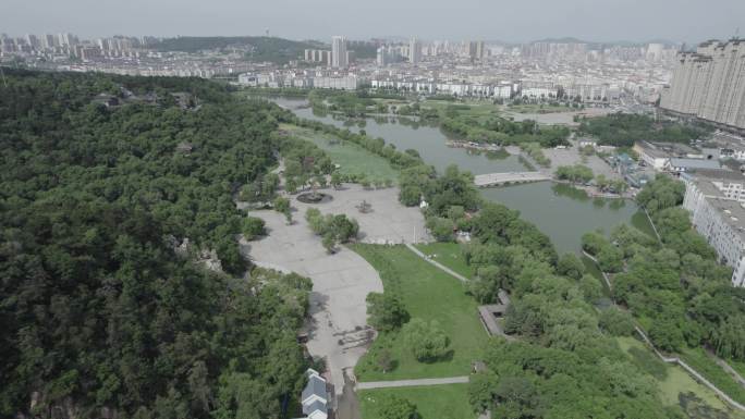 航拍吉林北山公园吉林城市-HLG