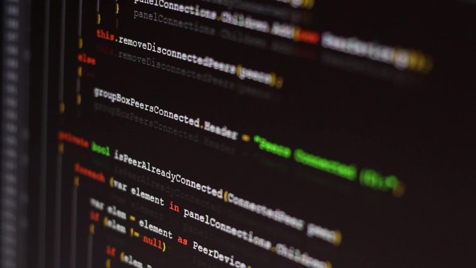 计算机代码滚动写代码敲代码程序员程序猿