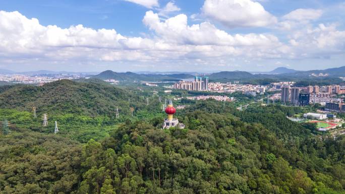 4K东莞旗峰山风光延时素材
