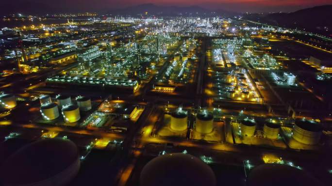 大亚湾石化区夜景