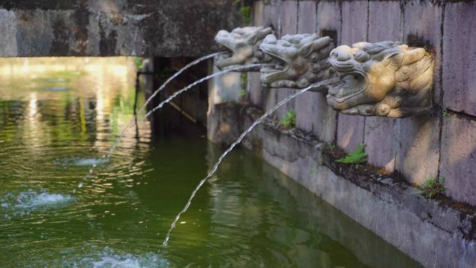 景观池龙头吐水