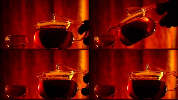 茶叶茶叶小茶壶玻璃