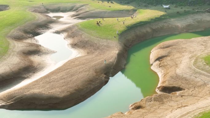 4K航拍日照广西更望湖风光