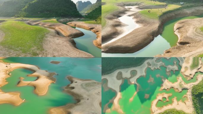 4K航拍日照广西更望湖风光