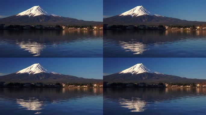 4K视频：Mt。日本藤吉田川口子的富士。