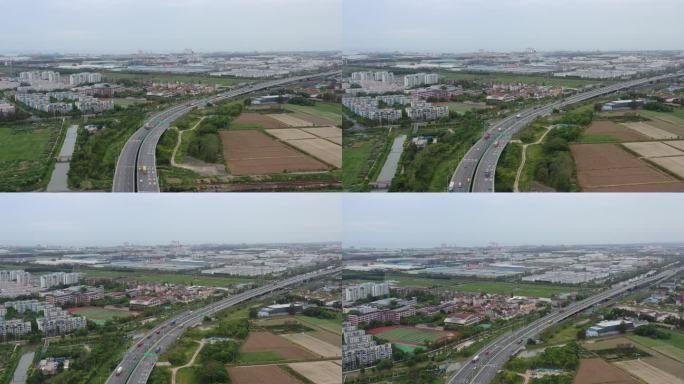 4K原素材-上海临港新片区两港大道