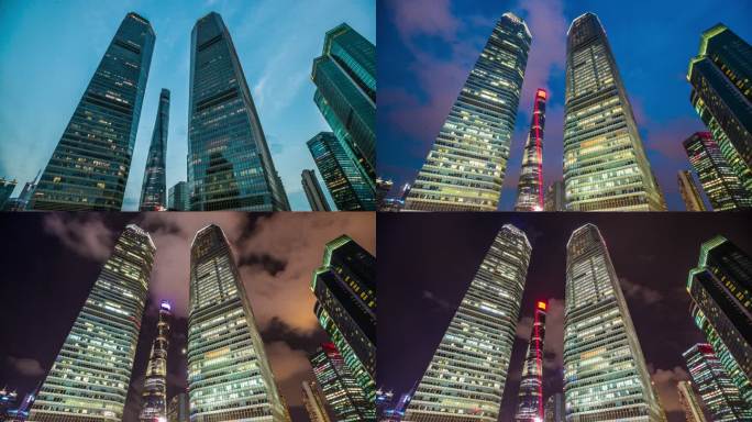 上海夜景高清延时拍摄