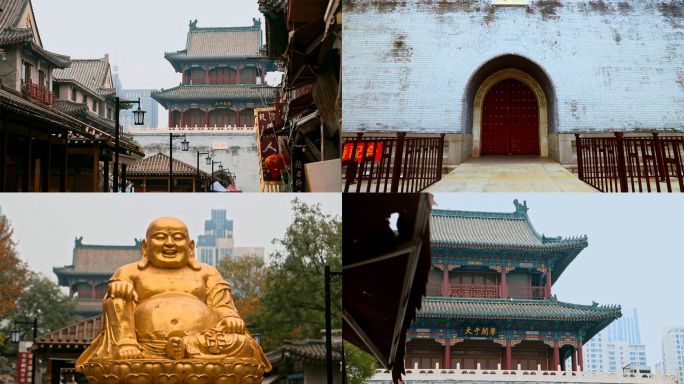 天津鼓楼地标古建筑钟楼景点