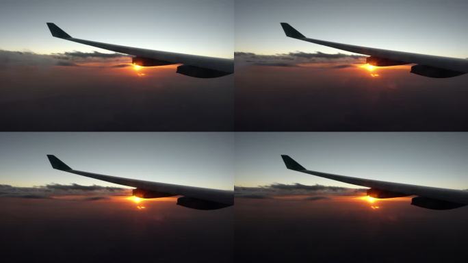 夕阳 飞机