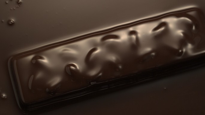 黑巧克力花生条食品食材美食凝固