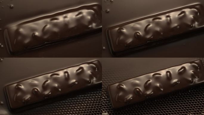 黑巧克力花生条食品食材美食凝固