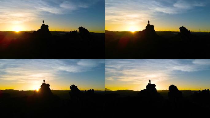 大气商务总裁成功成功人士登山高端人物登山