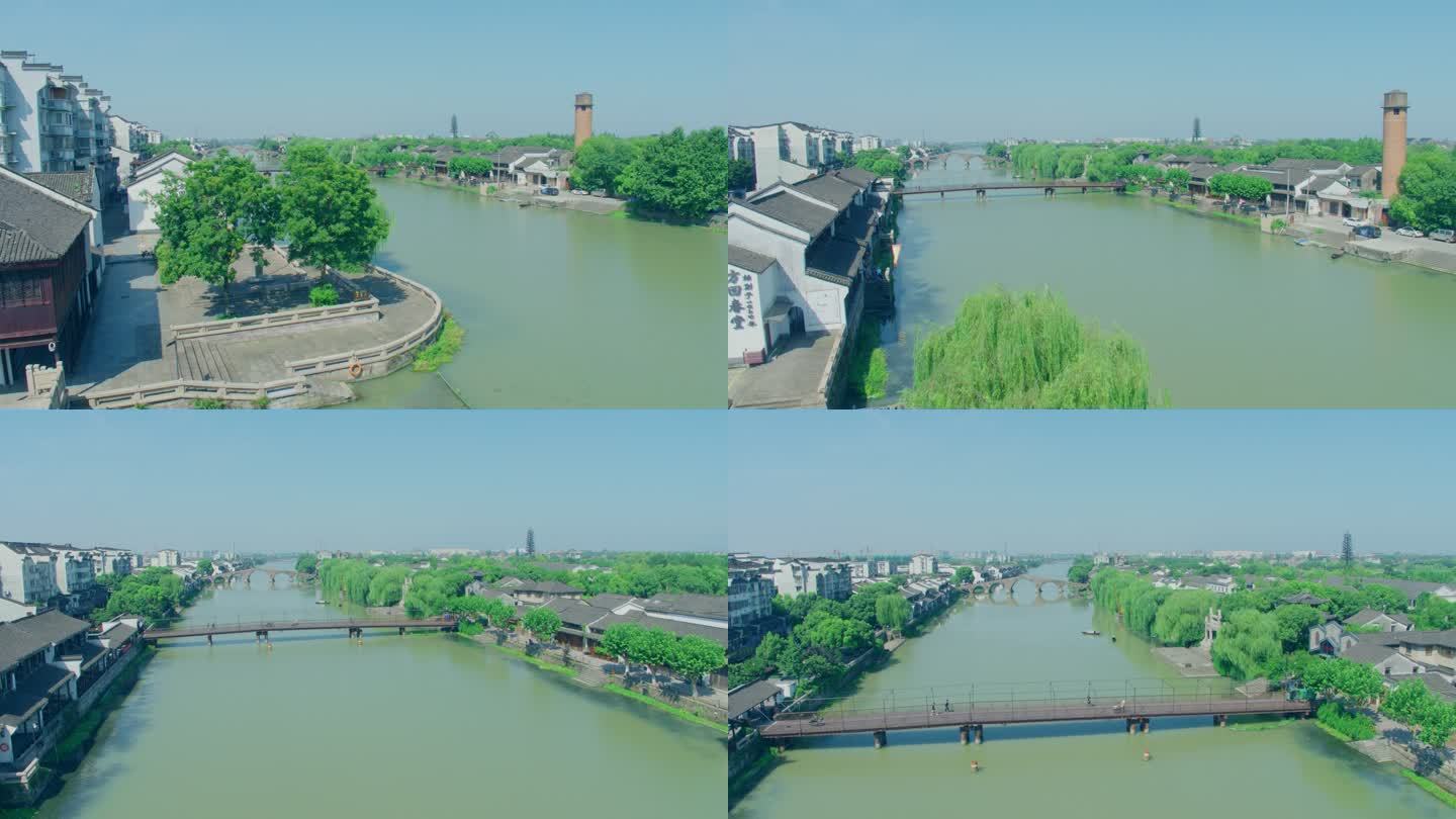 4K航拍杭州临平城市空镜