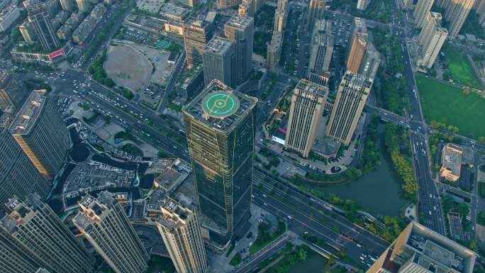 4K航拍杭州临平城市空镜