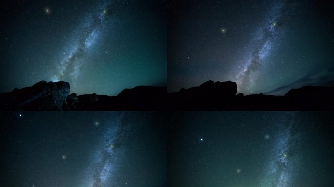 【星空银河延时摄影】东川冬季银河自然风光