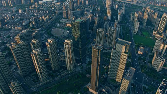 4K航拍杭州临平城市空镜