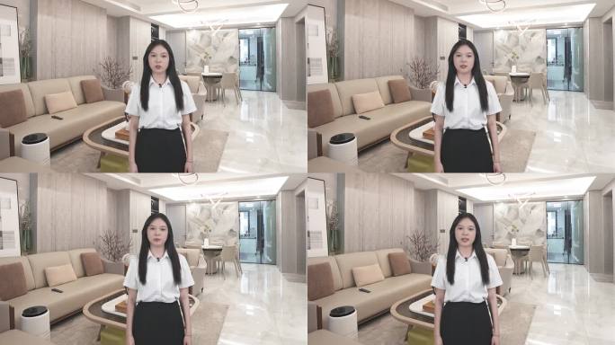 美女职业女性介绍解说装修的重要性