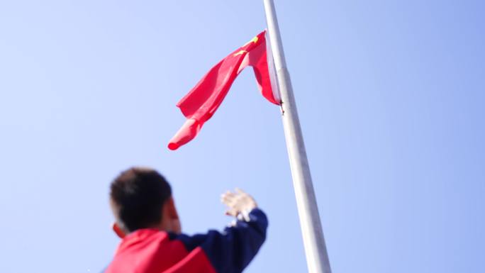 【4K】小学生升旗 升旗仪式