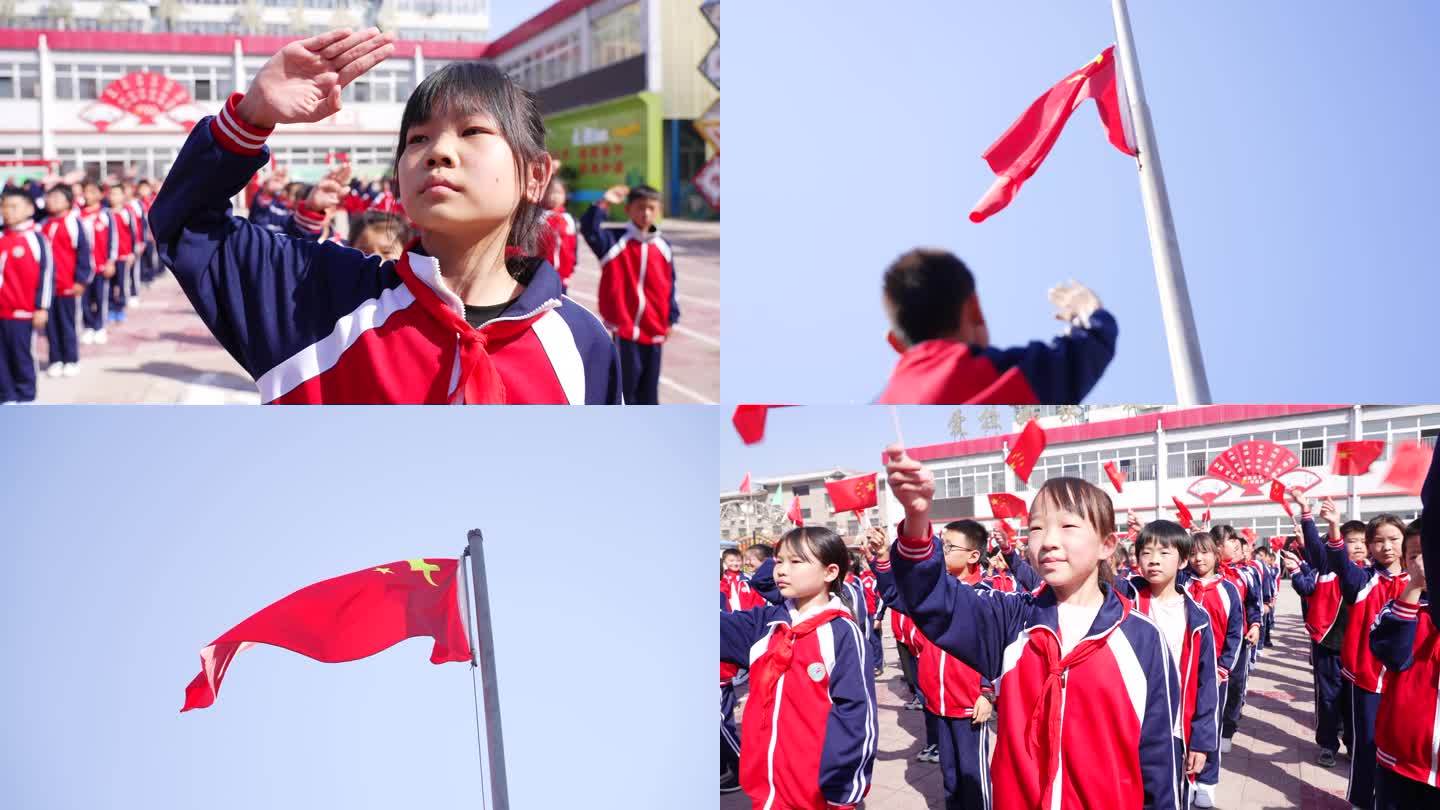 【4K】小学生升旗 升旗仪式