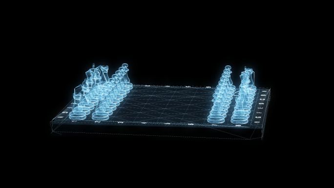 透视全息国际象棋透明通道素材