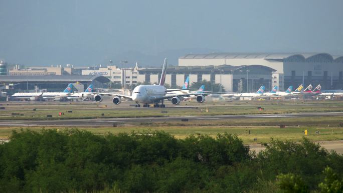 【商用4K】广州白云机场A380跑道通场