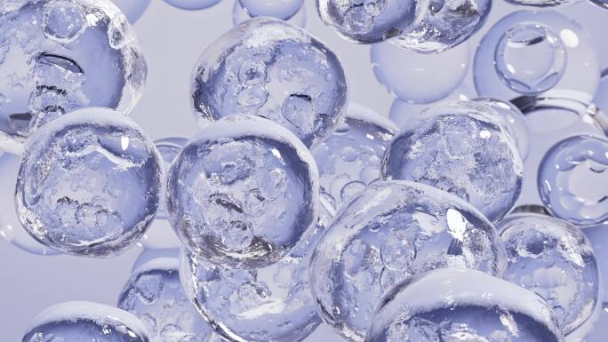 4K精华水珠细胞透明气泡护肤品功效