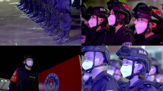 模拟拍摄公安警察紧急集合空镜13