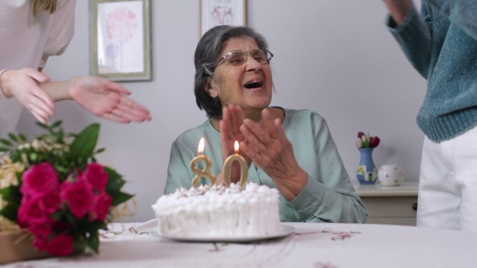 高级女性生日派对奶奶外婆80大寿