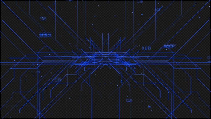 科技线条网络电路光线粒子透明通道