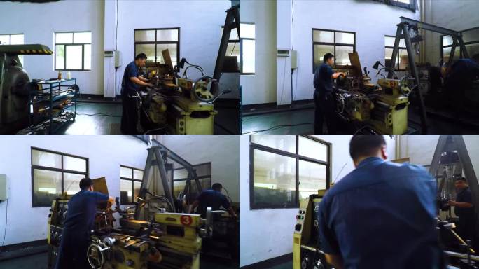 工厂车间 数控机床 零件加工 工业生产