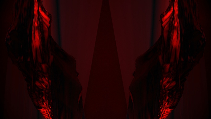【4K时尚背景】黑红暗黑艺术抽象创意空间