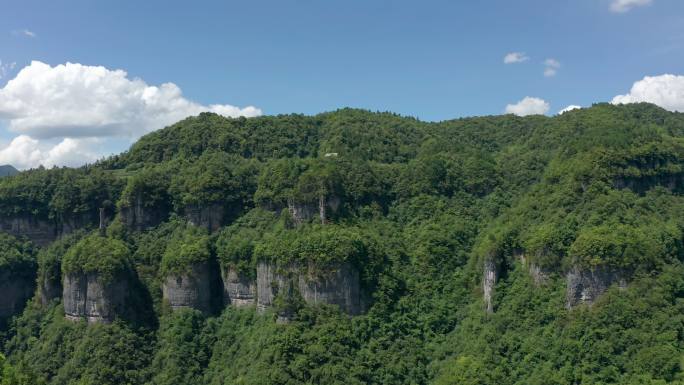 航拍峡谷山脊地形