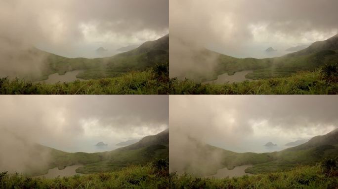 草场浓雾海岛