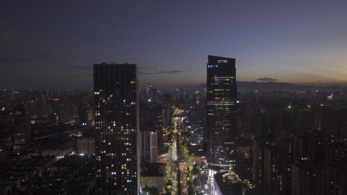 同德昆明广场夜景航拍