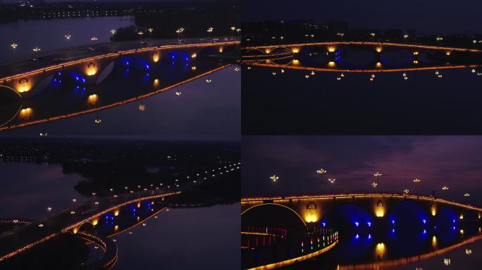 济阳澄波湖大桥夜景