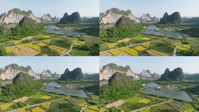 广东阳春马兰村稻田喀斯特地貌