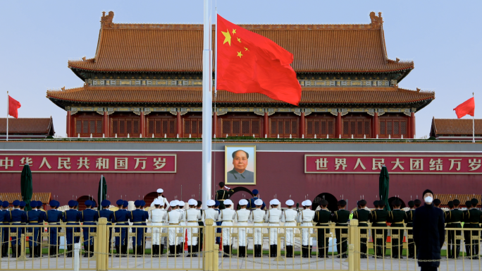 北京天安门广场升旗仪式