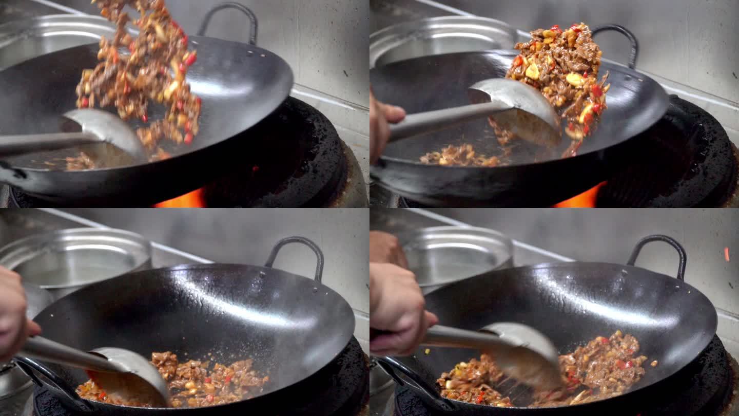 美食厨房炒菜升格实拍视频