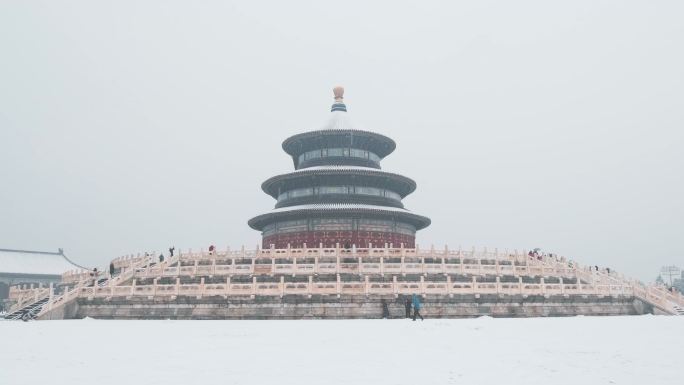 【原创】大雪中的天坛公园祈年殿回音壁圜丘