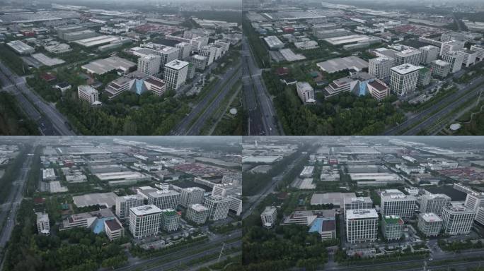4K原素材-航拍鼎信集团、上海金桥开发区