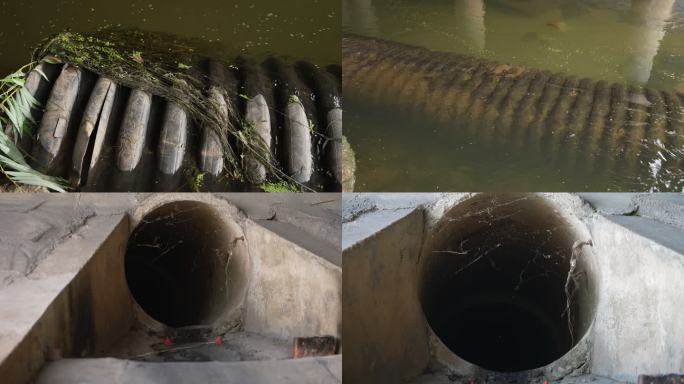 4K长沙圭塘河水体污染空镜