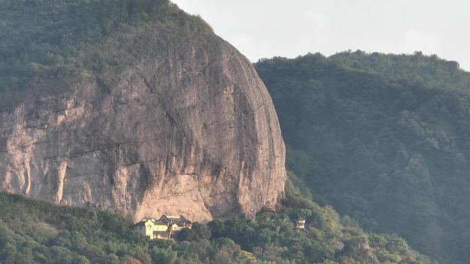浙江绍兴诸暨风景旅游汤江岩寺庙岩石实拍