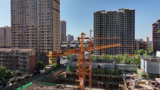陕西西安鄠邑城市建设发展大景航拍